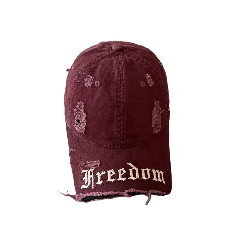 Damen Baseballkappe im Used-Look mit „Freedom“-Stickerei Skanto