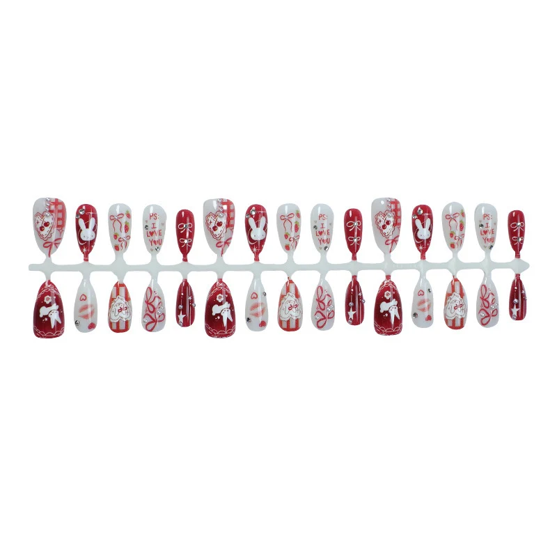 Künstlerisches Liebesthema Druck-Nagelkunst-Set Brehn