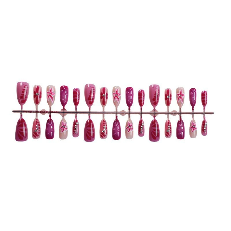 Künstlerische Lange Stiletto Press-On Nagelkunst Brehn