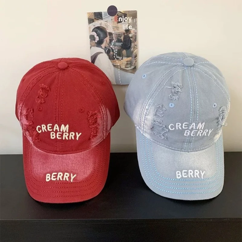Damen Baseball Cap aus Denim im Used-Look Skanto