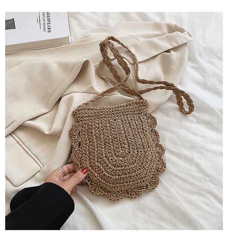 Handgeknüpfte Makramee-Tasche mit besonderem Wellenmuster Skanto