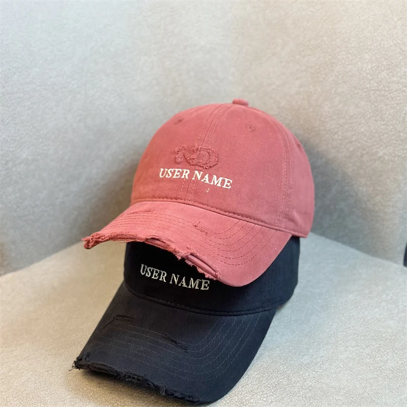 Damen Distressed Lässige Verstellbare Baseballkappe Skanto