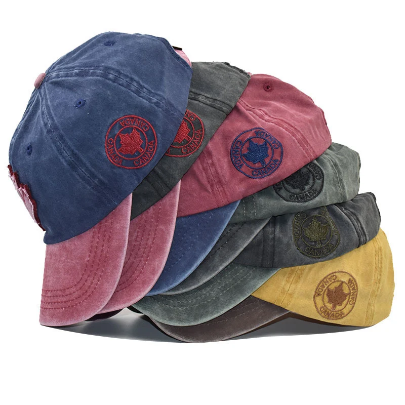 Damen Distressed Canvas Baseballkappe Skanto