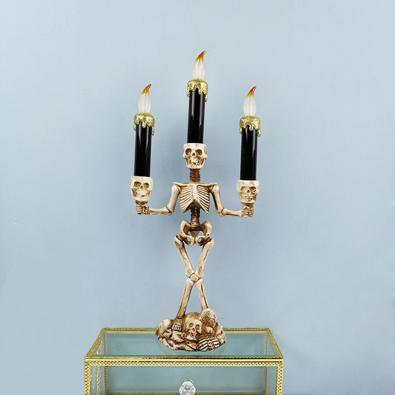 Skeleton Kerzenhalter Kandelaber Brehn
