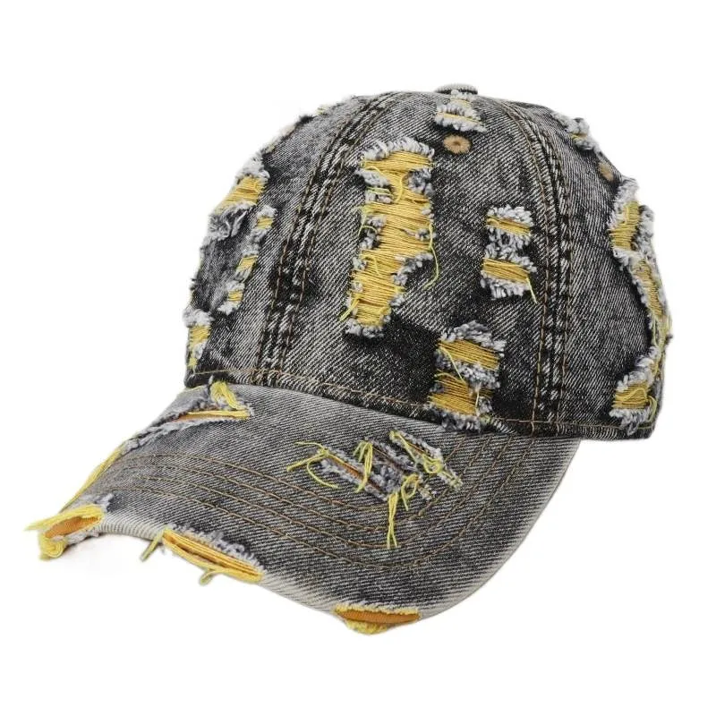 Damen Baseball Cap aus Denim im Used-Look Skanto