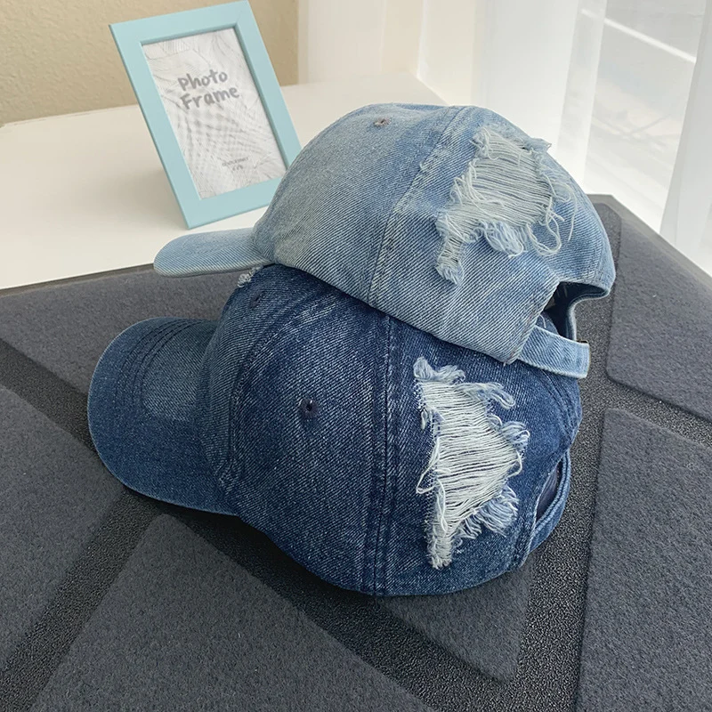 Damen Baseballkappe im Used-Look aus Jeans Skanto 1784084168
