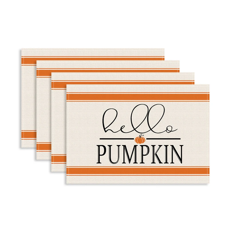 Mehrteiliges Halloween-Tischset aus abwischbarem Vinyl rutschfeste Platzdeckchen