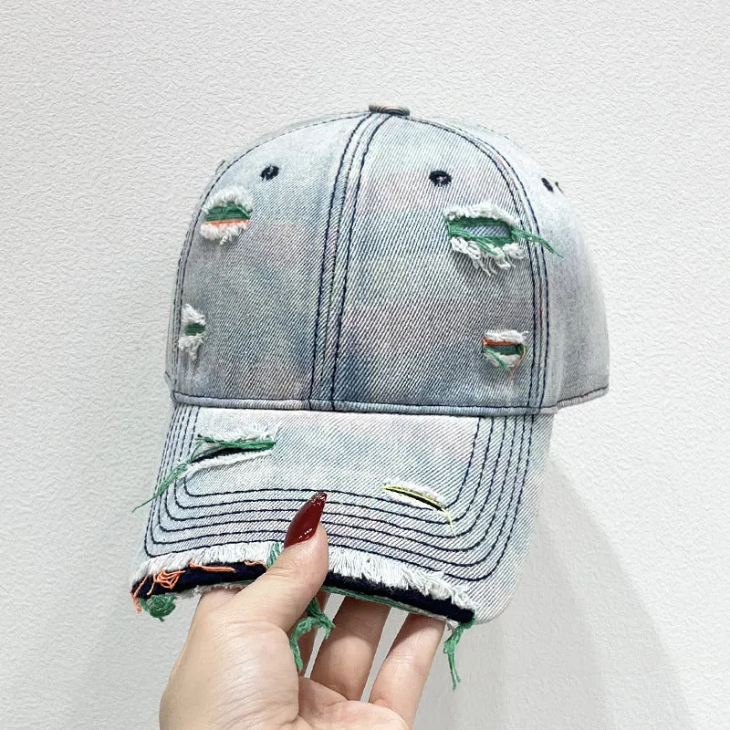 Damen Baseballkappe im Used-Look aus Jeans Skanto 1784084142