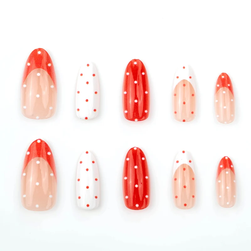 Künstlerische Pünktchen Press-On Nagelkunst Brehn
