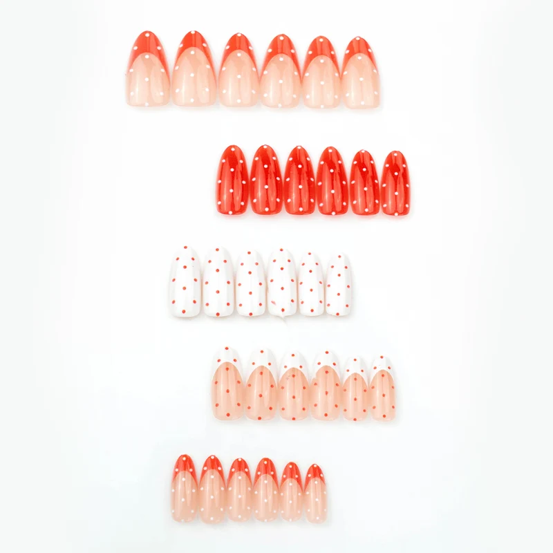 Künstlerische Pünktchen Press-On Nagelkunst Brehn