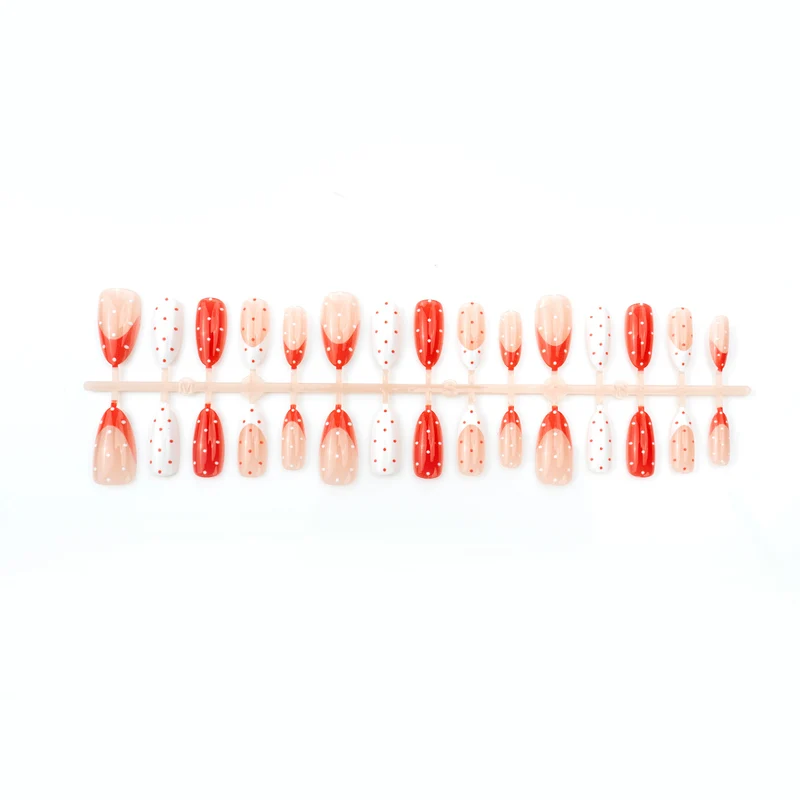 Künstlerische Pünktchen Press-On Nagelkunst Brehn