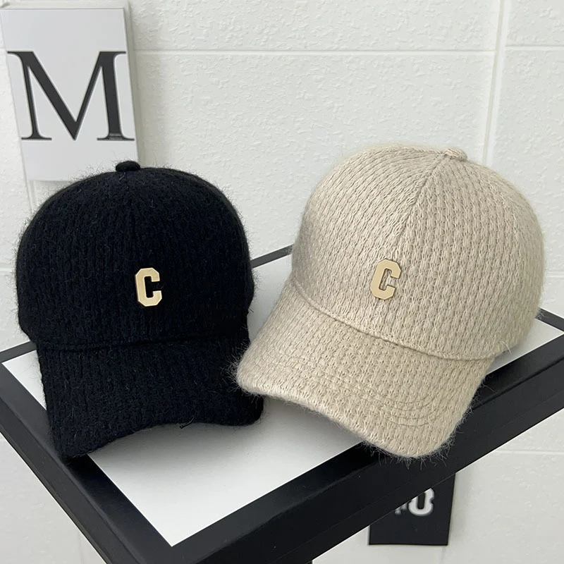 Damen Kuschelige Strick-Baseballkappe Skanto