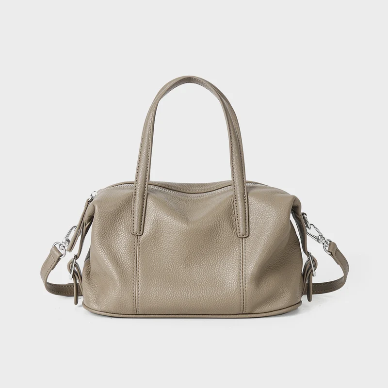 Strukturierte Fass-Top-Handle-Satchel mit abnehmbarem Crossbody-Gurt