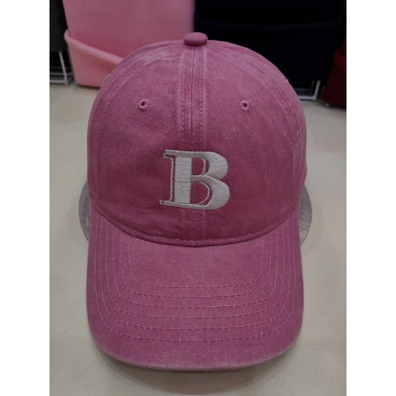 Damen Baseballkappe aus Baumwolle im Used-Look mit Buchstabenstickerei Skanto