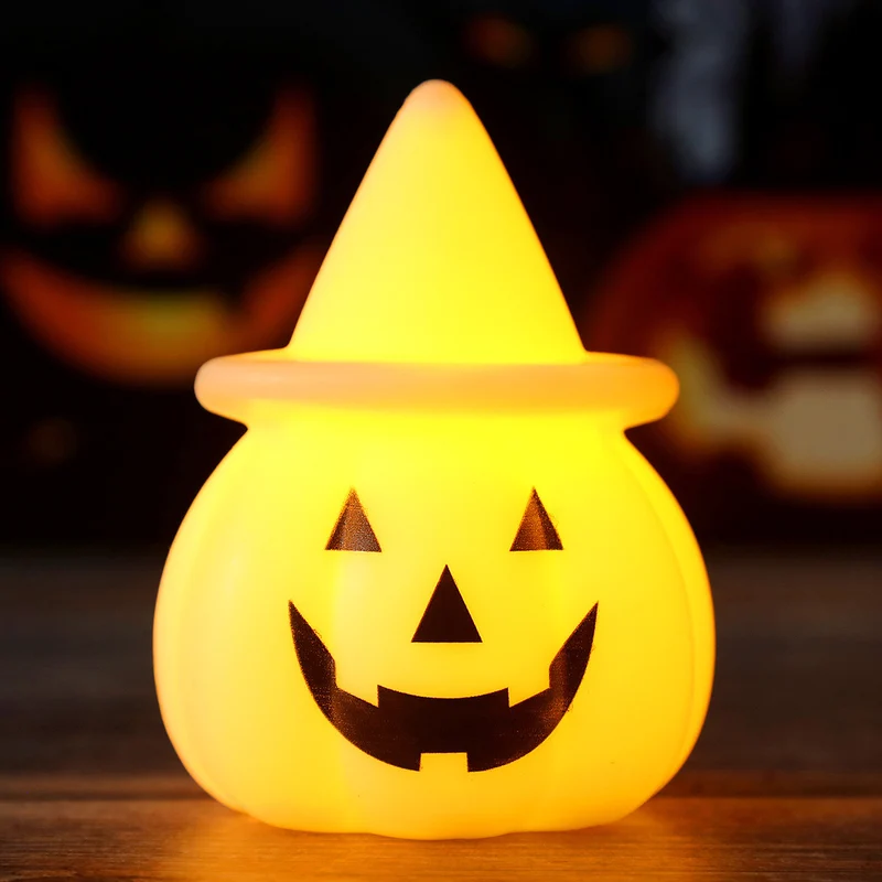 Halloween LED Kürbis-Stimmungslicht mit Hexenhut