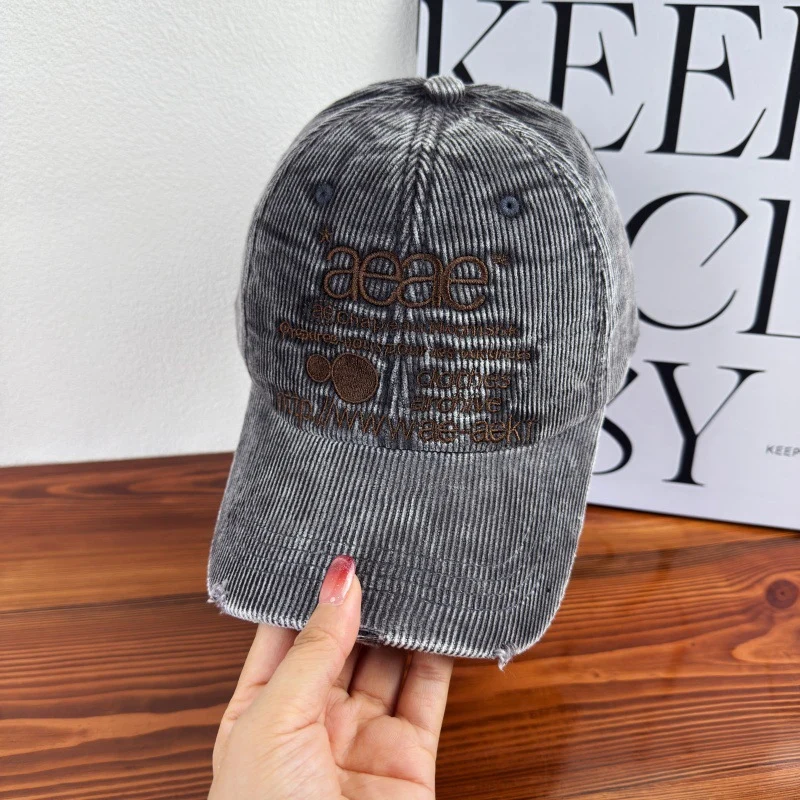 Damen Distressed Cord Baseballkappe Skanto