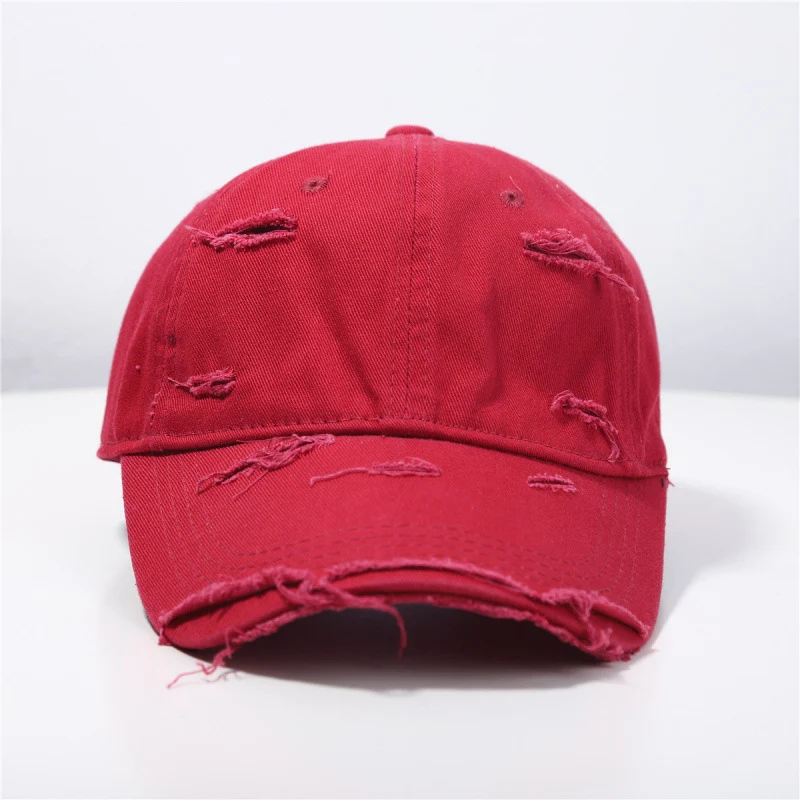 Damen Distressed Klassische Baseballkappe Skanto