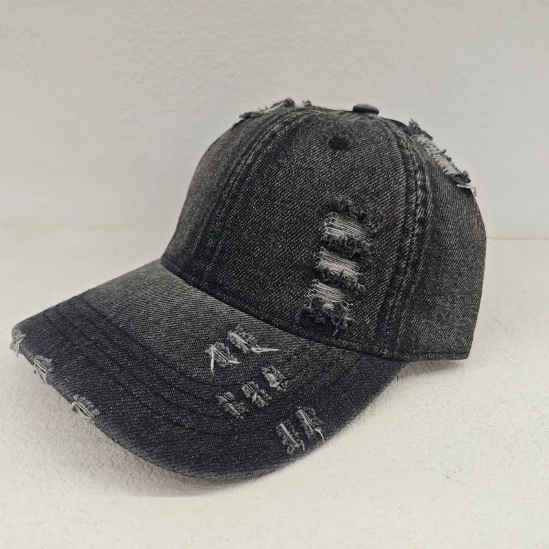 Damen Distressed Lässige Jeans Baseballkappe Skanto