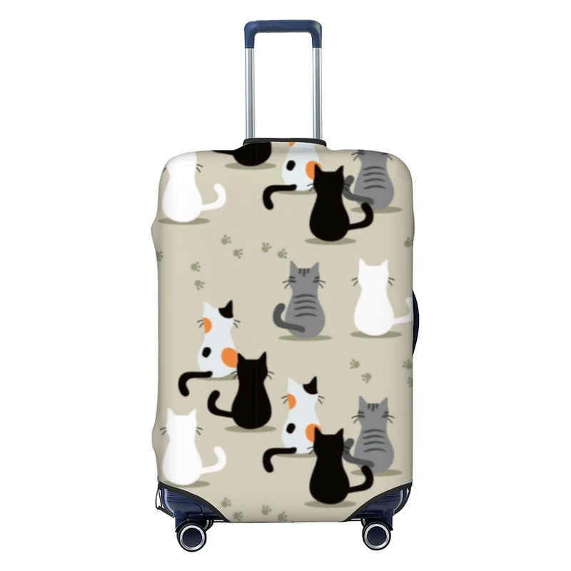 Unisex Hartschalen-Kabinentrolley mit Vintage-Reiseillustration, 360°-Drehrädern und Teleskopgriff Skanto