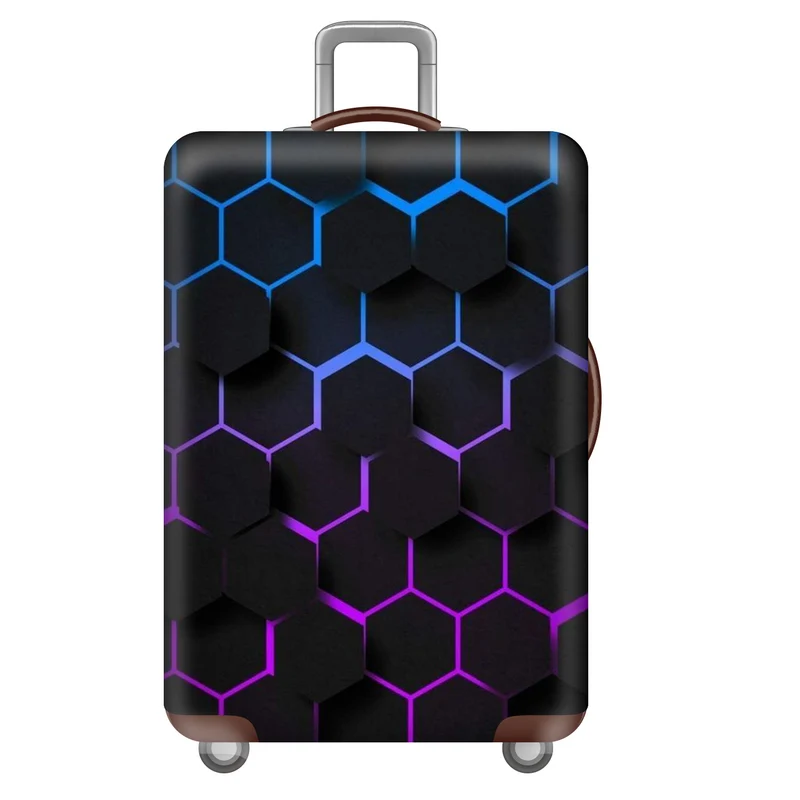 Unisex großer Hartschalenkoffer mit robustem Trolleygriff und elastischem Design-Schutzüberzug im Superhelden-Design Skanto