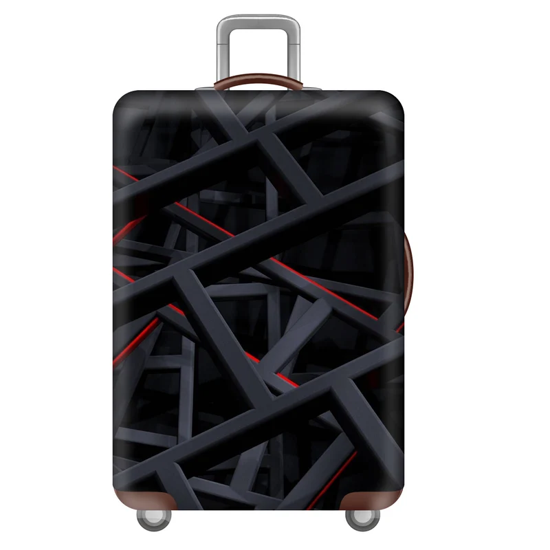 Unisex großer Hartschalenkoffer mit robustem Trolleygriff und elastischem Design-Schutzüberzug im Superhelden-Design Skanto