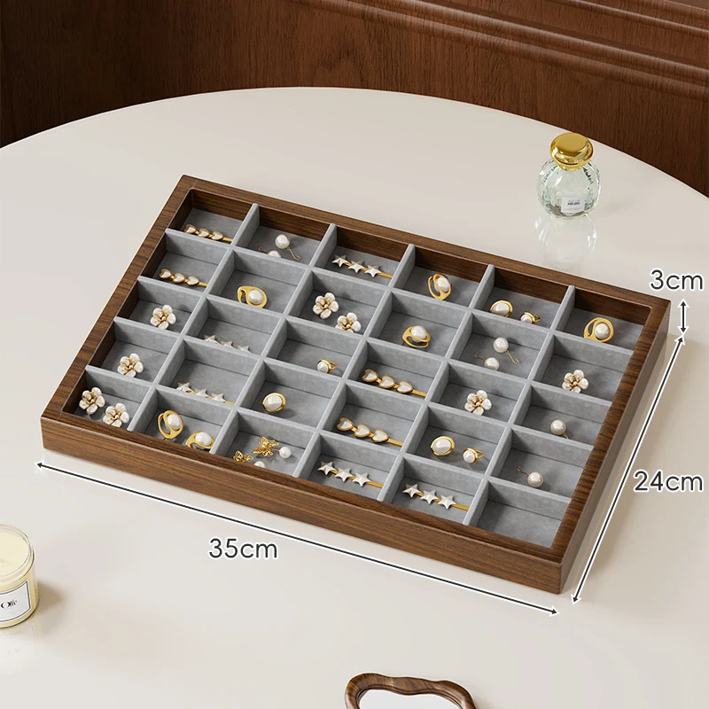 Zwölf-Fächer Bambus Schmuck Organizer Tray