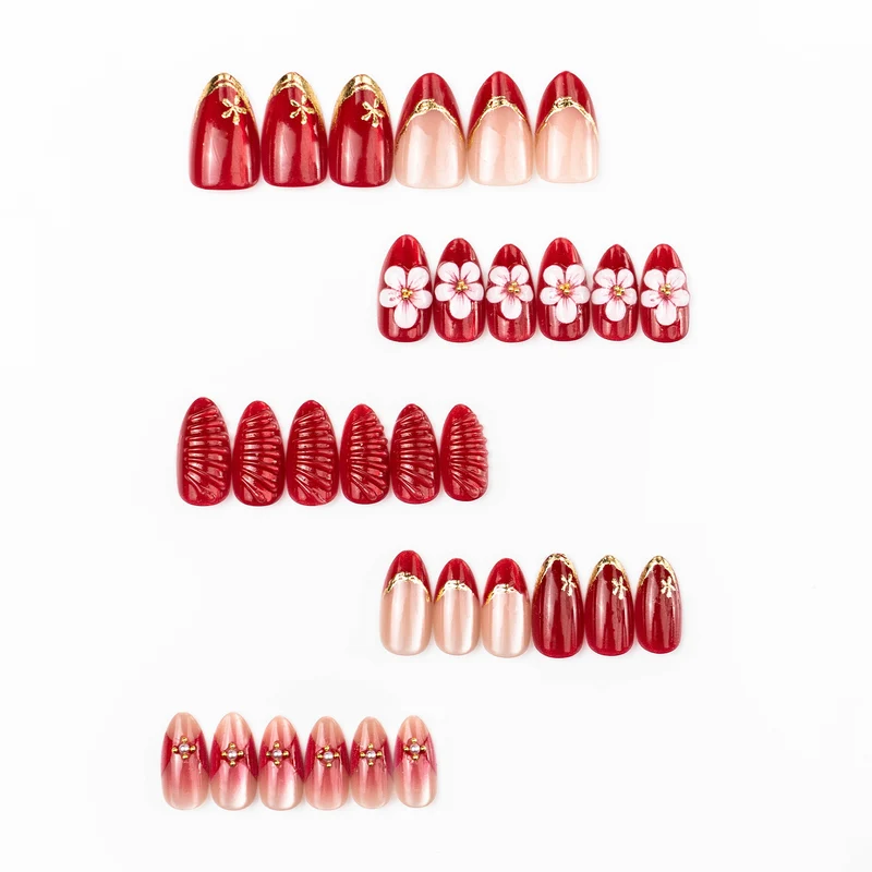 Künstlerische florale und Ombre Druck-Nagelkunst Brehn