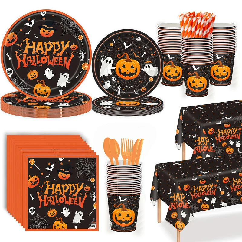 Halloween Tischsets aus Papier Einweg mit Motivdruck