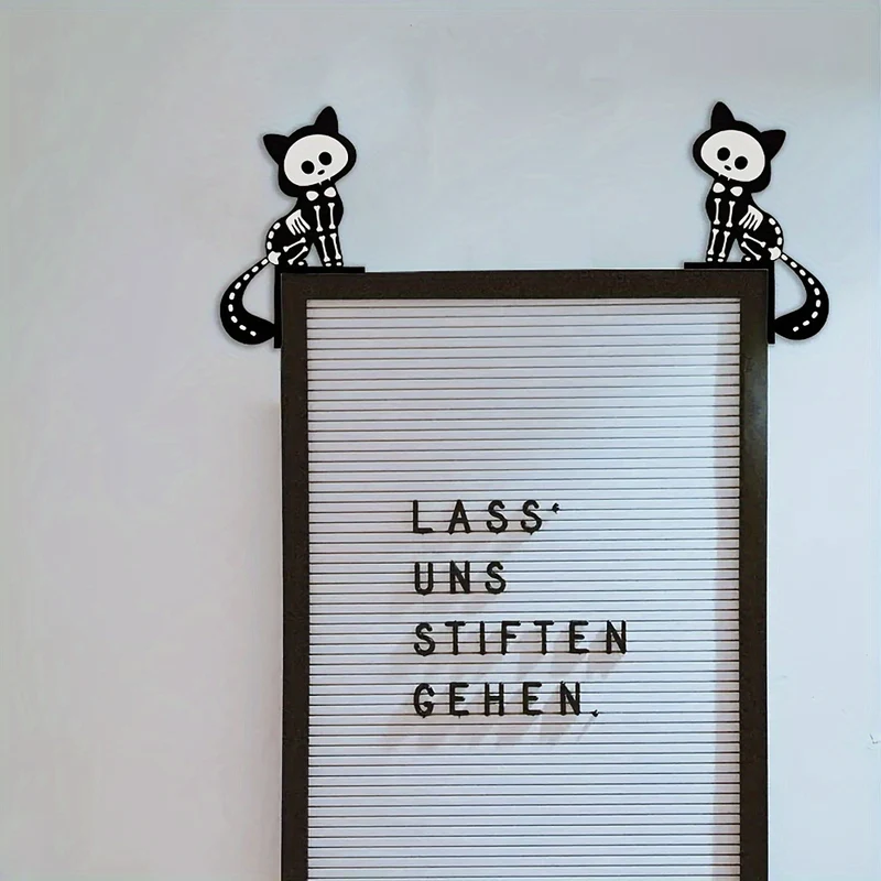 Filigranes Halloween-Regalhänger-Set mit Motiv-Silhouetten für Wand- und Regalvorsprünge
