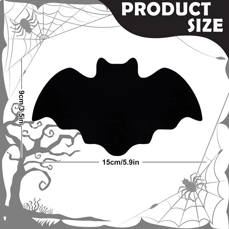 Detaillierter Vinyl-Fledermaus-Wandaufkleber für Halloween Dekoration