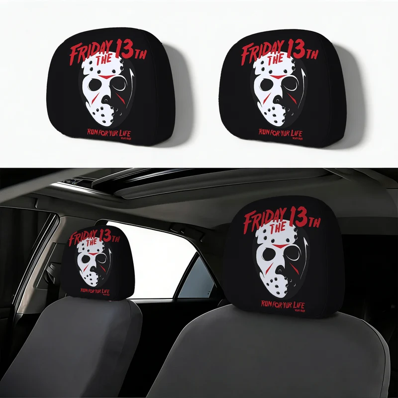 Auto-Kopfstützenbezug mit Retro-Horror-Motiv