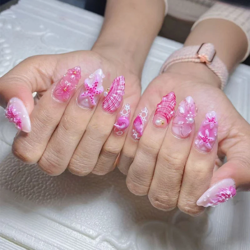 Künstlerisches Floral Press-On Nail Art Set Brehn 1790636644