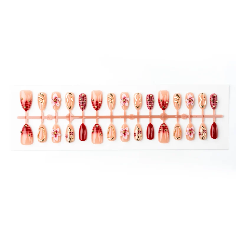 Künstlerisches Florales Press-On Nagelkunst Set Brehn 1790636462
