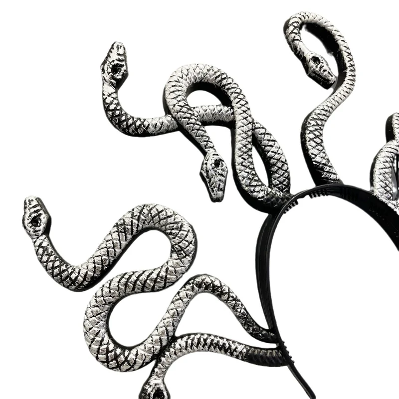 Medusa-inspirierter Haarreif mit 3D-Schlangenapplikationen