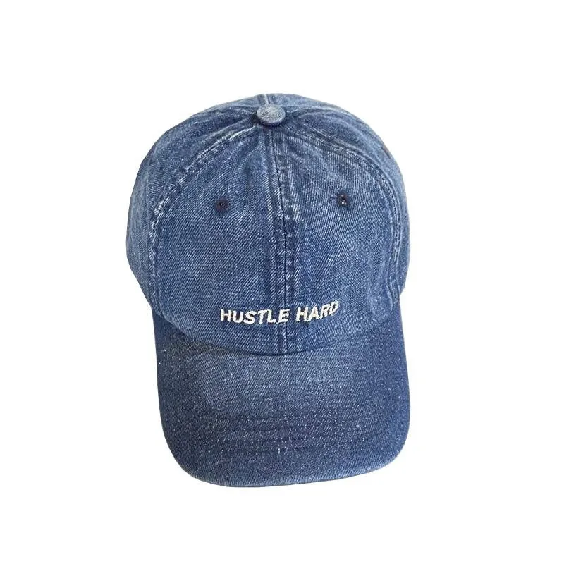Lässige Distressed-Denim-Kappe für Damen Skanto
