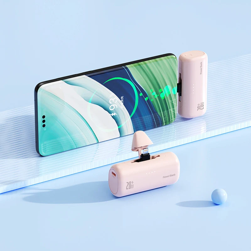 Ultrakompakte Powerbank mit integriertem Ladekabel Skanto
