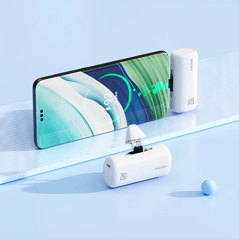 Ultrakompakte Powerbank mit integriertem Ladekabel Skanto