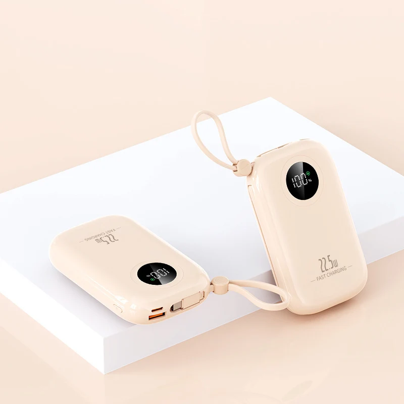 Ultrakompakte Powerbank mit digitaler Ladezustandsanzeige und Schnellladefunktion Skanto
