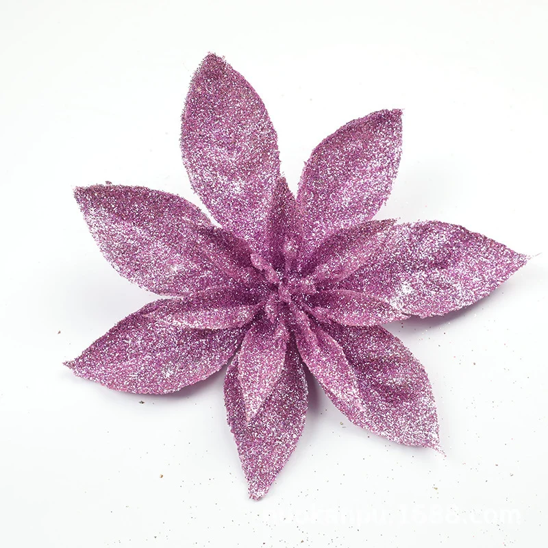 Glitzernde Weihnachtssternblumenornamente Brehn