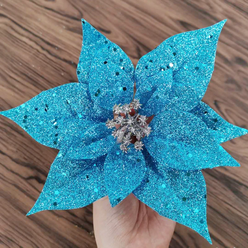 Glitzerndes dekoratives Blumenornament Brehn