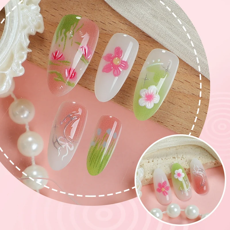 Künstlerische florale Nagelspitzen Brehn