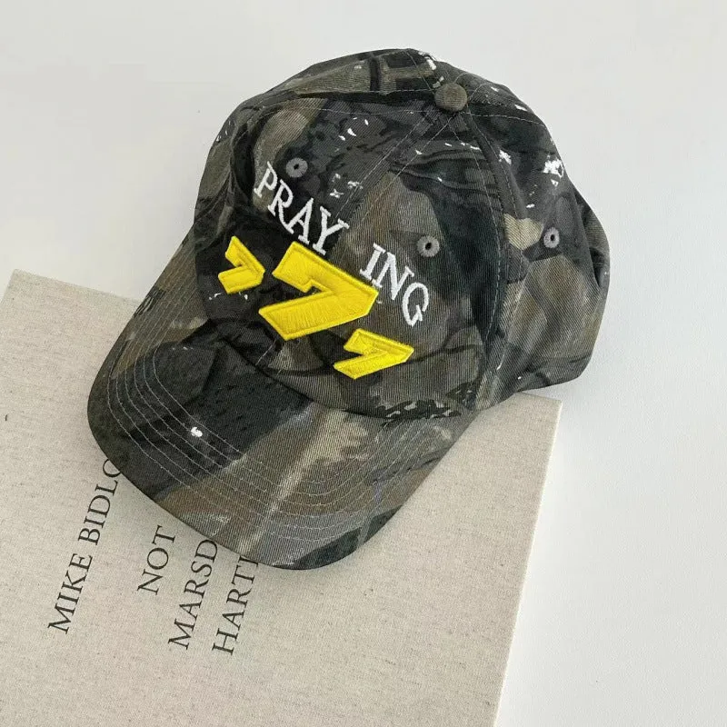 Herren Distressed Camouflage Baseballkappe Skanto