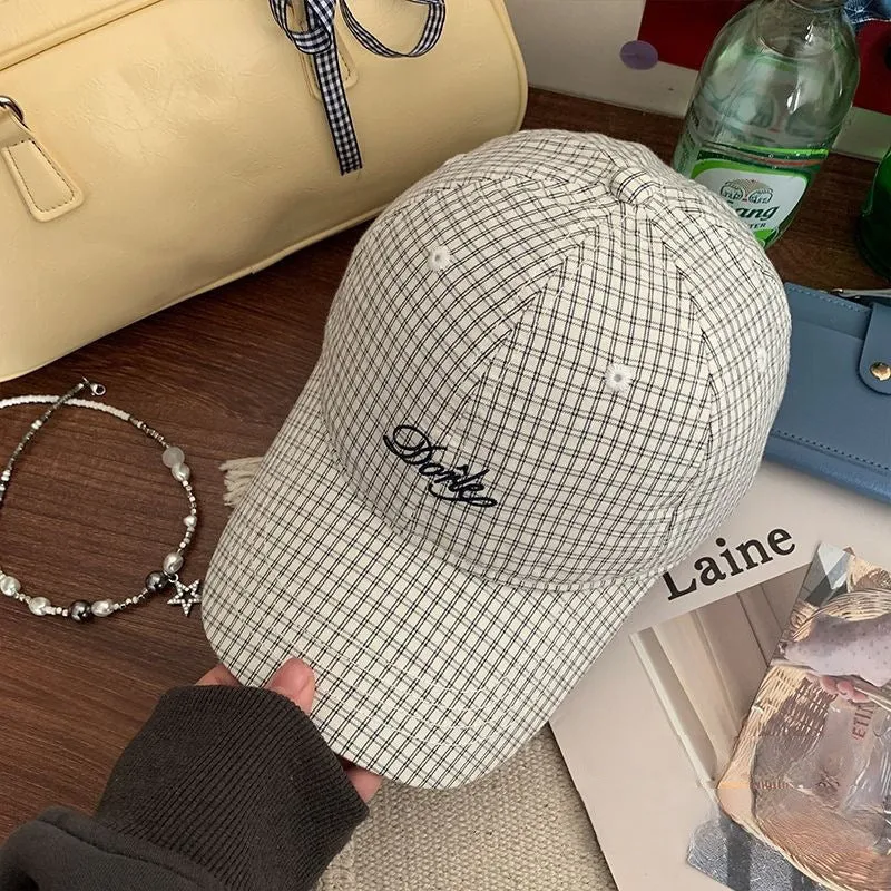 Lässige Damen-Baseballcap mit Karomuster Skanto