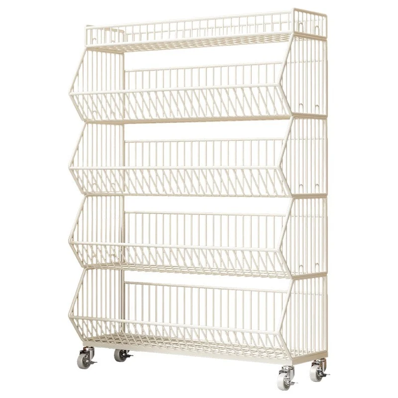 Drei-Stufiger Mobiler Drahtkorb-Organizer-Wagen