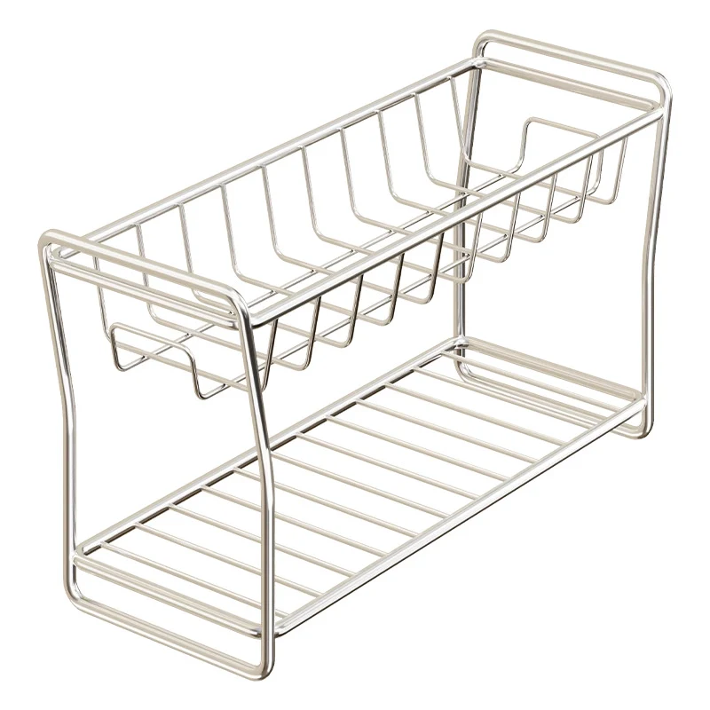 Quadratischer Metalldraht-Waschtisch-Organizer mit erhöhten Beinen