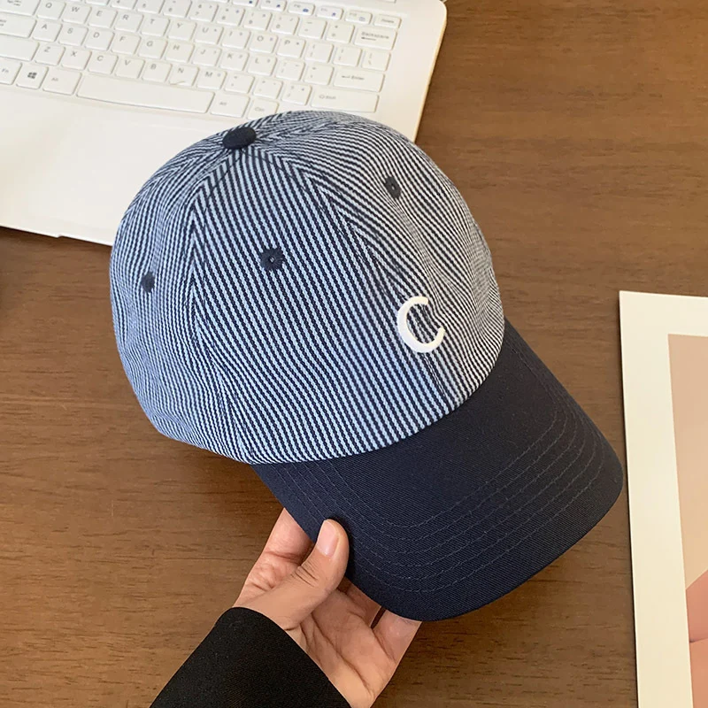 Gestreifte lässige Baumwoll-Baseballkappe für Herren Skanto