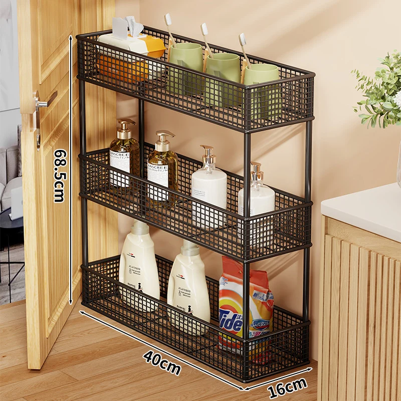 Slim Narrow Pull-Out Mesh Storage Organizer für Schrank und Türspalt