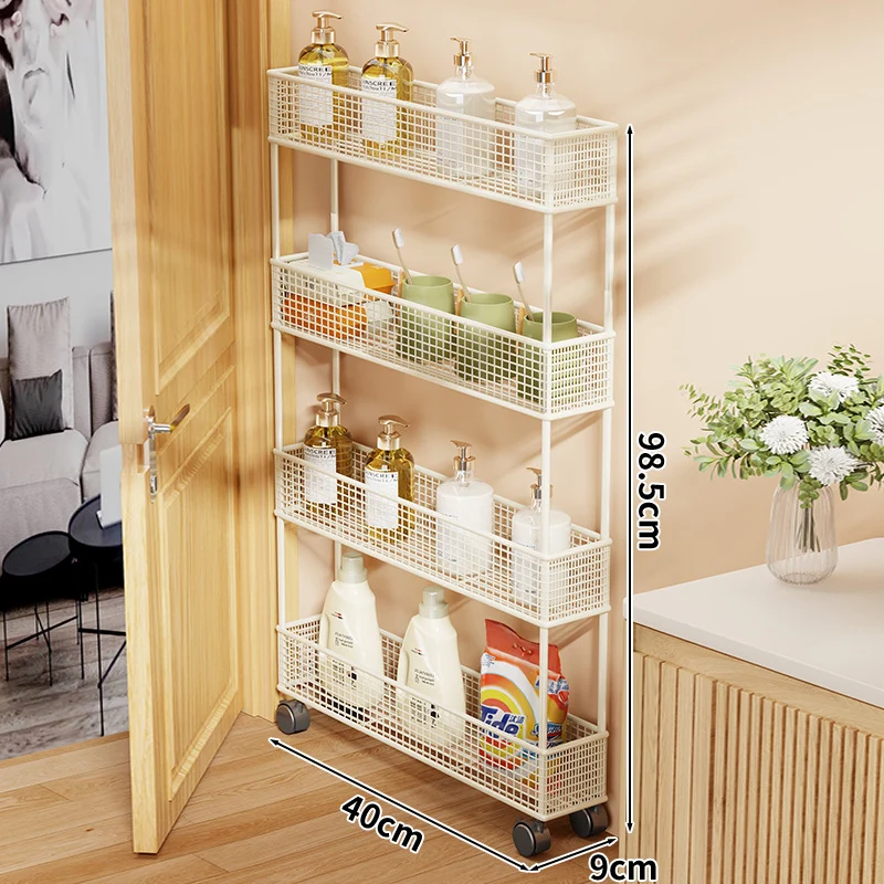Slim Narrow Pull-Out Mesh Storage Organizer für Schrank und Türspalt