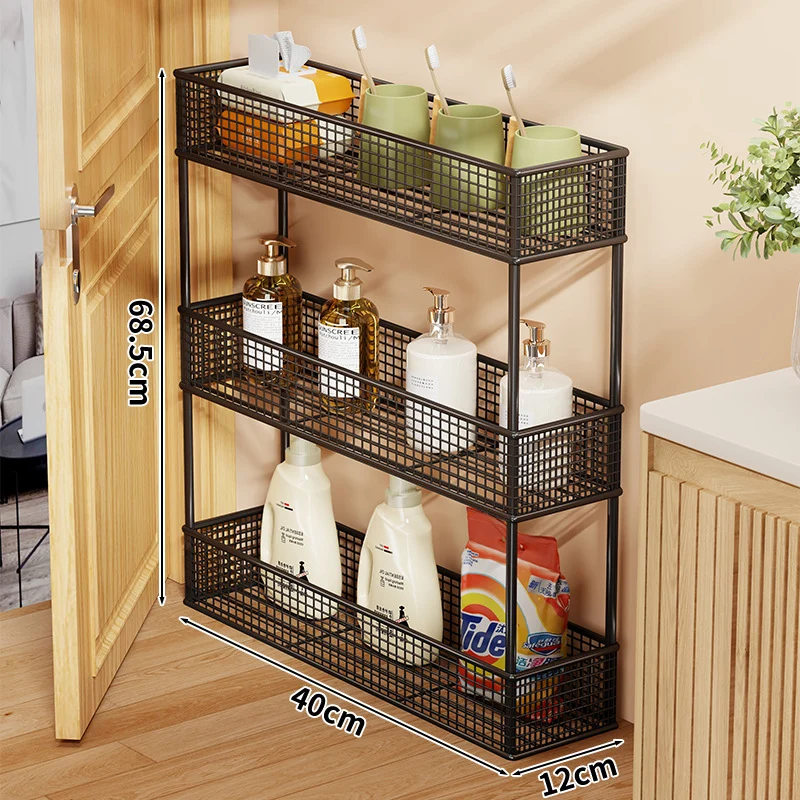 Slim Narrow Pull-Out Mesh Storage Organizer für Schrank und Türspalt