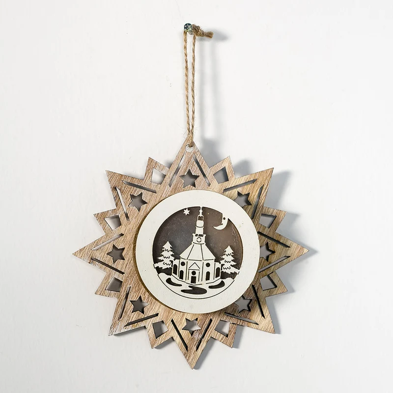 Dekorative Holz-Weihnachts ornament Brehn